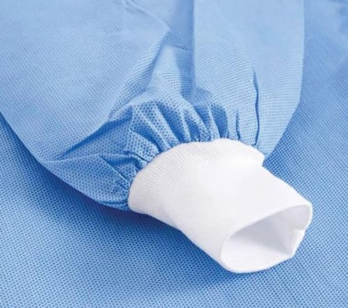 Regine Switzerland Disposable Isolation Gowns - Level 3 Sterile, Latex-Free, Long Cuffed Sleeve, Blue - 1 Count