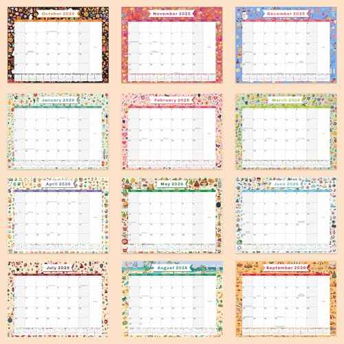 Gannyfer 2026 Desk Calendar, 18-Month Large Desk Calendar, Use Now Until Dec 2026, 22" x 17" Desktop Pad Calendar, with To-Do List, Thick Paper, Large Grid Layout (6 Stickers Included)