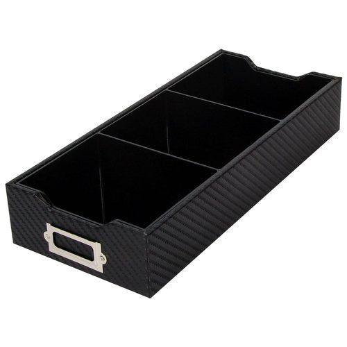 J JACKCUBE DESIGN JackCubeDesign Carbon Fiber Business Card Organizer Coupon Holder Name Card Organizer Name Card Holder With Removable Divider For Desk(4.29 x 1.76 x 9.75 inches)- :MK171