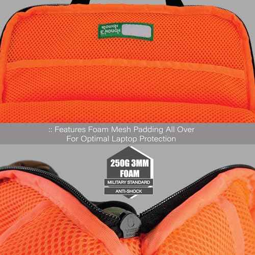 Rough Enough 16 Inch Laptop Case Bag Sleeve for Dual Tablet Storage with Accessory Pocket Handle Shoulder Strap Outdoor Travel Tactical Cordura Camo