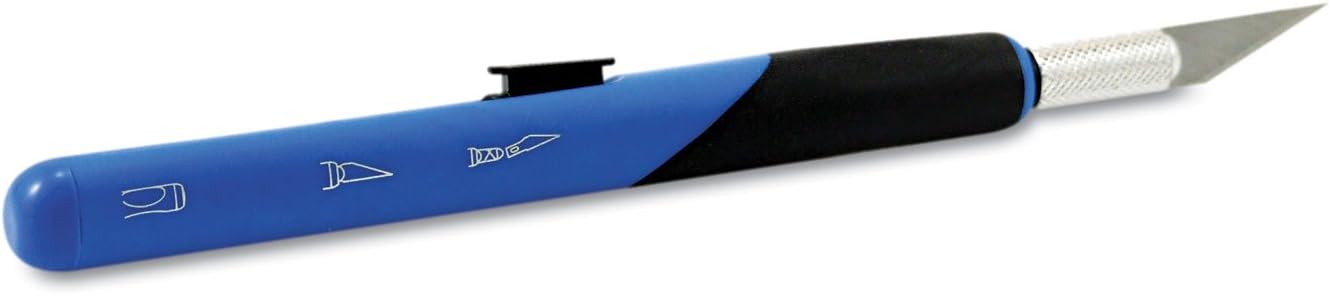 X-ACTO Retract-A-Blade Knife - #11 Blade with Blue/Black Plastic Handle - Precision Cutting Tool