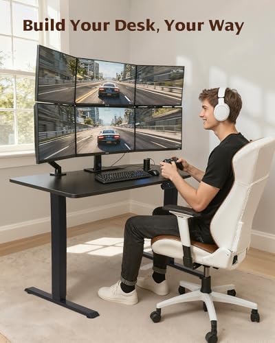 TOPSKY Dual Motor Standing Desk Frame Black Without Stand 225 lbs Capacity