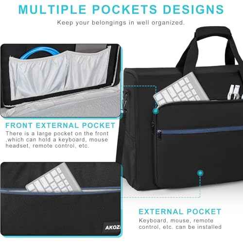 AKOZLIN LCD Screens/TVs Transport Tote Bag for 24" Displays Padded Monitor Carrying Case (NOT FOR IMAC) Travel Bag With Shoulder Strap Accessories Pocket