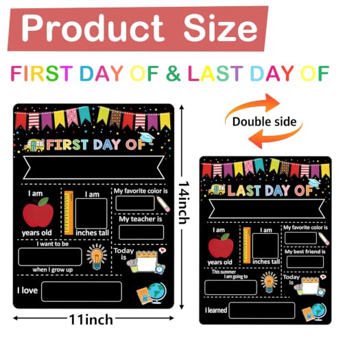 My First Day of School Sign Kit Wooden Chalkboard with Markers for Preschool & Kids