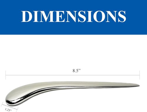 Natico Originals Silver Desktop Letter Opener - Non-Tarnishing Design with Sleek Curved Edge & Comfortable Grip