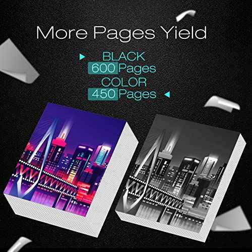 ESTON Black Ink 65XL Ink Cartridges Combo Pack Compatible for Ink 65 High Yield Work with Envy 5055 5000 5070 5052 5014, DeskJet 3772 3755 3722 3752 3700 2600 (2-Pack, 2 Black) (65XL-1)