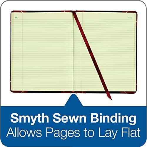 Adams Record Ledger, 8.25 x 10.75 Inches, 5 Squares per Inch, 300 Tinted Pages, Black and Maroon (ARB810R3M)