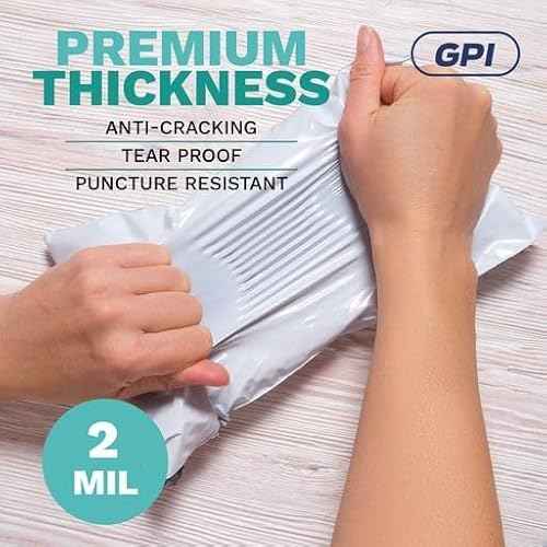 9" X 12" Poly Mailers, 500 Count White Polymailer Shipping Envelopes for Clothes 2 Mil Unpadded Waterproof Opaque Self-Seal Poly Bags with Tear/Puncture Proof Adhesive Strip