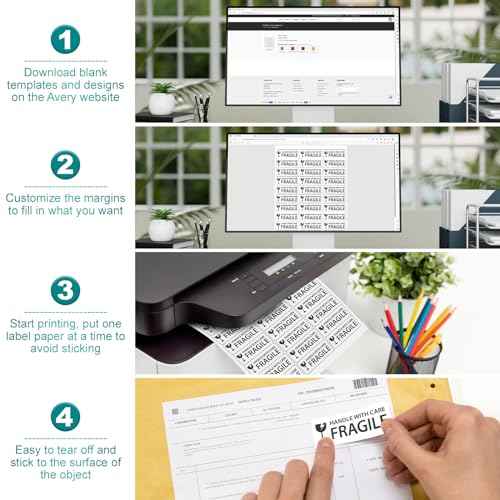 Address Labels 1¡¯¡¯x2-5/8¡¯¡¯ Stikcer Paper 30-UP 500 Sheets for Laser/Inkjet Printer Matte 15000 White Blank Printable Labels on 8.5x11 Inch for Mailing, Shipping, and Organizing