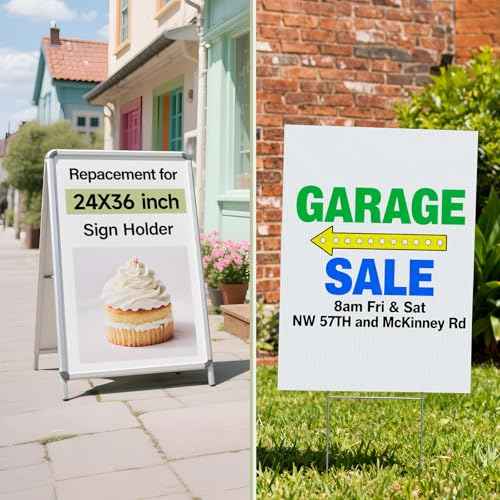 PEKGRIL 24" x 36" Corrugated Plastic Board, 4MM Thick Thick Blank Poster Board, Waterproof Coroplast Sheets, White Corrugated Plastic Sheets, 4 Pack