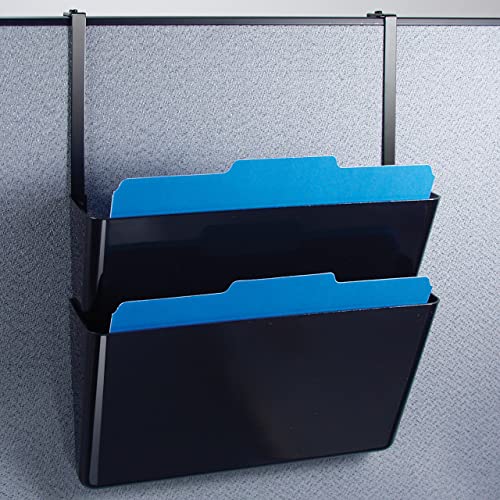 Officemate Universal Partition Hanger Set for Wall Files, Metal Black, 7-inch