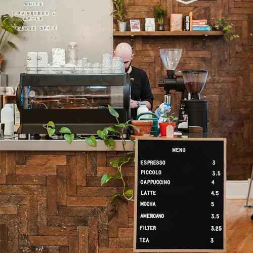 Large Felt Letter Board 24x30 Inch with 748 letters, Large Menu Board Letter, Felt Board Large Message Board, Changeable Letter Board Large Black Letter Board Sign Restaurant, Office, Oak Frame Letterboard