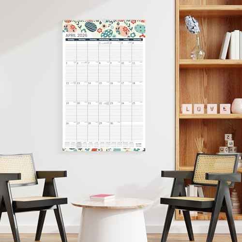 SUNEE 2026 Wall Calendar Extra Large 17"x27", 21 Month Calendar from October 2025 to June 2027, Vertical Large Monthly Calendar 2026-2027 for Wall, Seasons Color