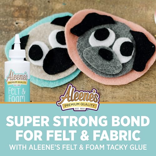 Aleene's Felt & Foam Tacky Glue 4 fl oz – Fast-Grab Clear-Drying Craft Adhesive