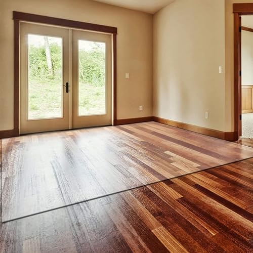 MM MELISEN Clear Office Chair Mats, 0.06" Thick Transparent Heavy Duty Hard Chair Mat for Wood Floors, Rectangular Home Carpet Protector, Can Be Cut (39.4 x 78.7in/100cm x 200cm) 1