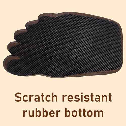 Lulu Decor, Heavy Cast Iron Foot Door Stopper with Realistic Brown Finish, Funny Doorstop with Anti-Slip Rubber and No Scratches (5.8 lb)