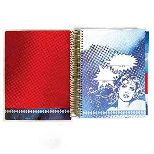 Paper House Productions DC Comics Wonder Woman 12 Month Undated Planner Set with Month and Event Flag Stickers and More!