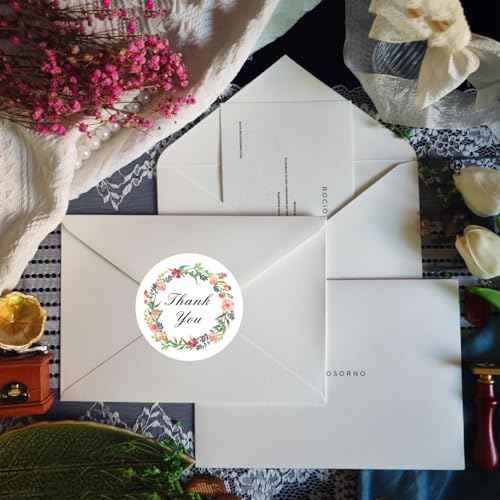 60 Thank You Labels, 2 Inch Thank You Stickers, Envelope Seals for Small Business
