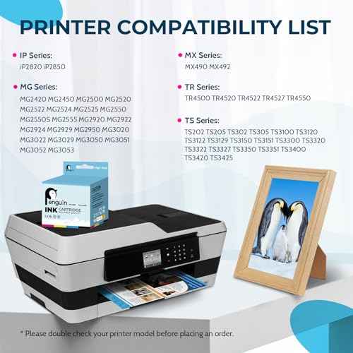 Penguin 245XL 246XL Black and Color 245 246 XL Combo Pack for TS3322 Printer Ink Cartridges PIXMA MG 2522 TS3122 MG2525 TS3420 TR4520 MG2520 MG3052 TR4500 Printers