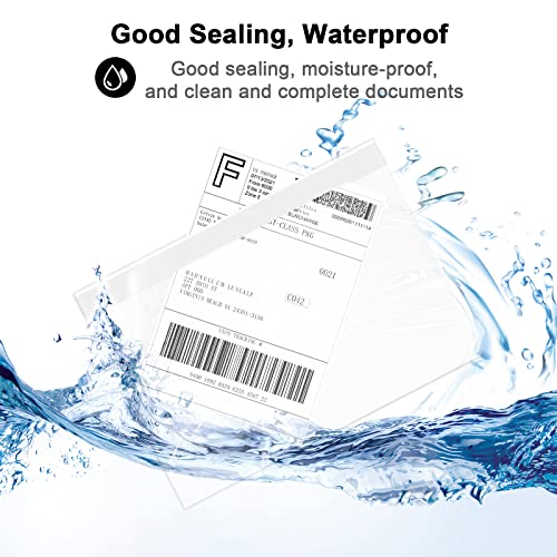 NefLaca 7.5" x 5.5" 100 Pack Waterproof Shipping Label Envelopes with Adhesive
