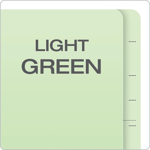 Pendaflex Pressboard End-Tab Classification Folders, Legal Size, 1 Divider, 2.5" Expansion, Light Green, Straight Cut, 10/BX (23314)