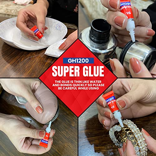 1 Gram x 24 PCs Super Glue All-Purpose – Thick, Fast-Drying CA Adhesive