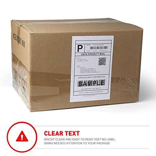 [500 Sheets; 1000 Labels] Half Sheet Self Adhesive Shipping Labels for Laser & Inkjet Printers, 8.5" X 5.5" Shipping Labels for Laser & Inkjet Printers