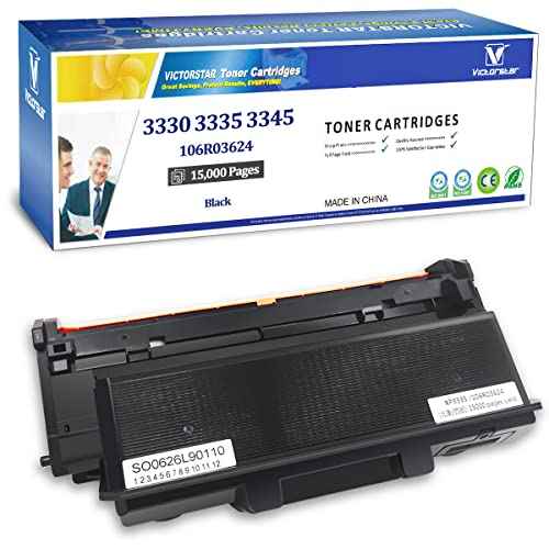 VICTORSTAR 3330 3335 3345 Remanufactured Toner Cartridge¡¼Extra High Capacity¡½ 15000 Pages Black for Xerox Phaser 3330 3330dni Xerox WorkCentre 3335 3335dni 3345 3345dni Laser Printers