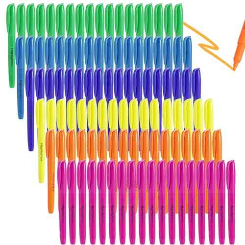 108 pack highlighters bulk£¬colorful transparent highlighter cases£¬multicolor highlighters£¬colored highlighter pens£¬multi color £¬school, office.
