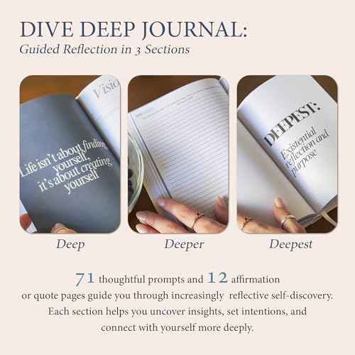Daily Dopamine Dive Deep Journal - 2025 Guided Self-Reflection & Visualization Journal, Mental Health & Wellness Planner with Deep Prompts for Understanding Yourself & Future Planning, Self-Care & Daily Reflection Notebook for Men & Women
