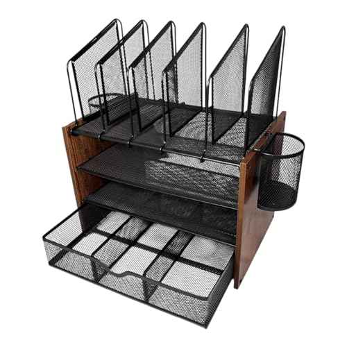 Premium Desk Organizer ? Multi-Compartment Office Storage Tray, Desktop Organizer for Pens, Notebooks, Accessories ? Durable, Space-Saving and Stylish Desk Organizer for Home & Office