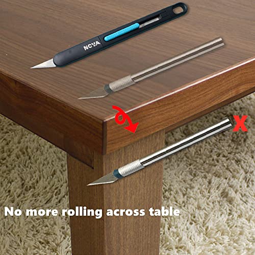 Nova Blue Precision Craft & Hobby Knife with Retractable #11 Blade - Slim & Safe