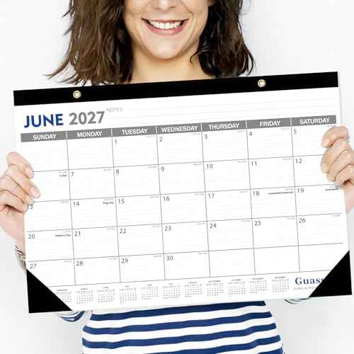 GuassLee Desk Calendar 2026-2027 - 18 Monthly Desktop Calendar 17" x 11.5" Runs from January. 2026-June. 2027 with Julian Dates for Students Family Office Easy Planning