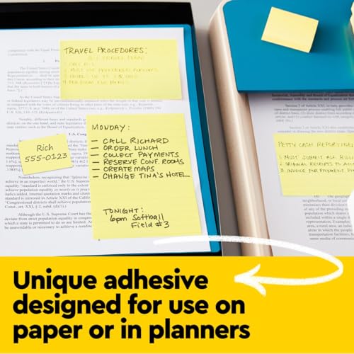 Post-it Notes 3x3 in Canary Yellow, 18 Pads - Variation 1, Office Organization