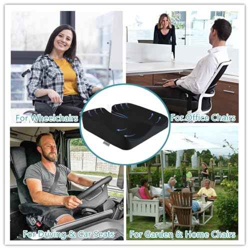 Memory Foam Seat Cushions Coccyx Pad Thicken Widen Strong Support and Comfort for Office Chairs, Car Seat, Dining Gaming Chairs, Wheelchairs.