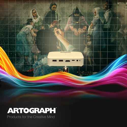 Artograph Smart HD Digital Art Projector with Remote, Wi Fi, and Case + Mini Tripod Tabletop & Handheld Stand for Digital Projectors & Phones