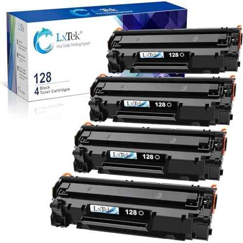 LxTek Compatible Toner Cartridge Replacement for Canon 128 Toner Cartridges, CRG128 Compatible with Canon ImageCLASS D530 D550 MF4570dw MF4770n FaxPhone L190 L100 (4 Black)