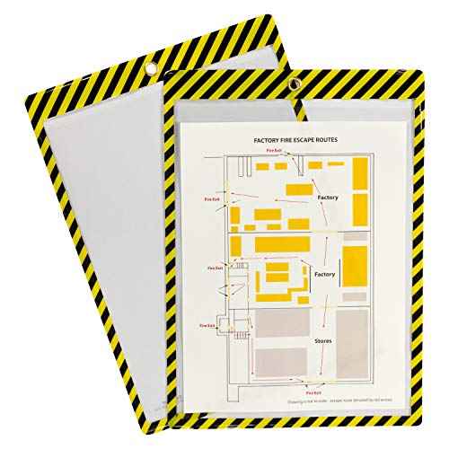 C-Line Safety Striped Shop Ticket Holders