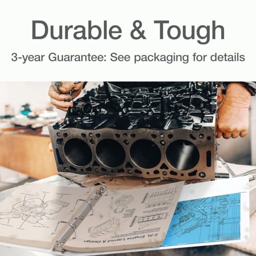 Cardinal¢ç XtraLife ClearVue Nonstick Locking Slant D-Ring Binder, 6" Rings, 55% Recycled, White