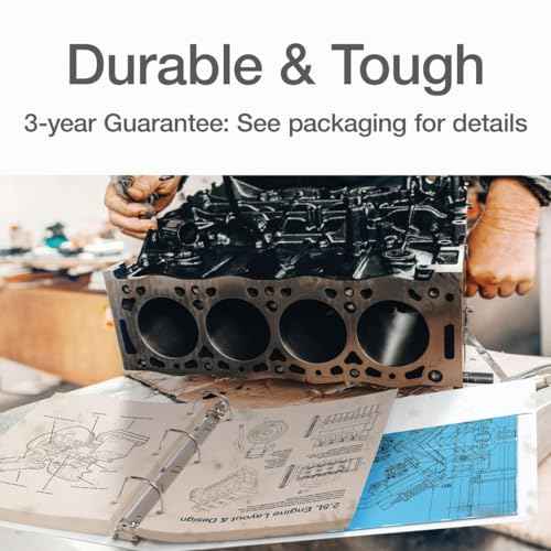 Cardinal® XtraLife ClearVue Nonstick Locking Slant D-Ring Binder, 6" Rings, 55% Recycled, White