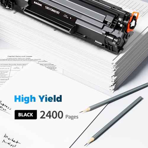 Compatible Toner Cartridge Replacement for Canon 137 Black Toner Cartridge CRG137 Compatible for ImageClass D570 MF232w MF242dw MF220 MF236n MF240 MF216n MF244dw MF212w MF232w (Black, 4-Pack)