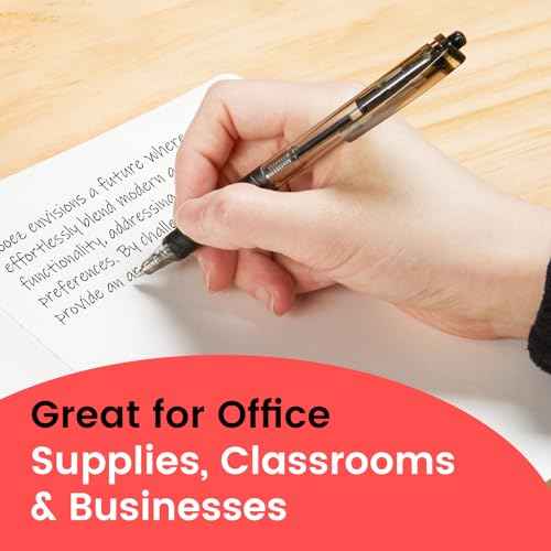 Sooez 40 Pack Bulk Pens Ballpoint Smooth Writing pens, Retractable Black Ink Pen, Medium Point 1.0mm Click Pens for Journaling, Soft Grip Box of Pen Office Supplies for Nurse,Server, Note Taking,Black