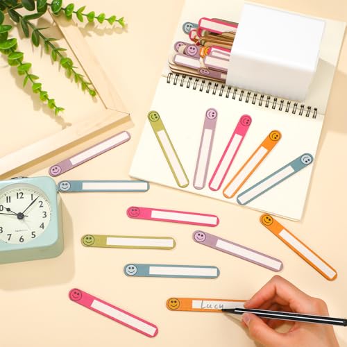 Seajan 101 Pcs Smile Face Name Stickers for Classroom Activities