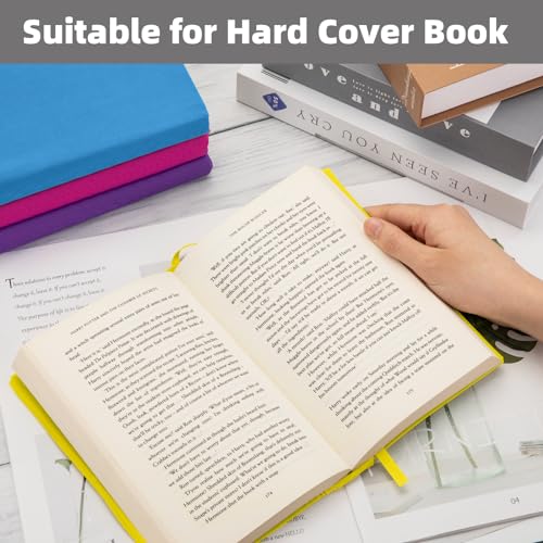 KICNIC Yellow Fabric Book Cover Jumbo - Adjustable, Reusable 9x11 Inch