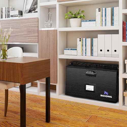 2 Pack Fireproof Document Box File Organizer - Portable Locking Filing Storage Box with Handle Waterproof for Hanging Letter/Legal Folder Important Document