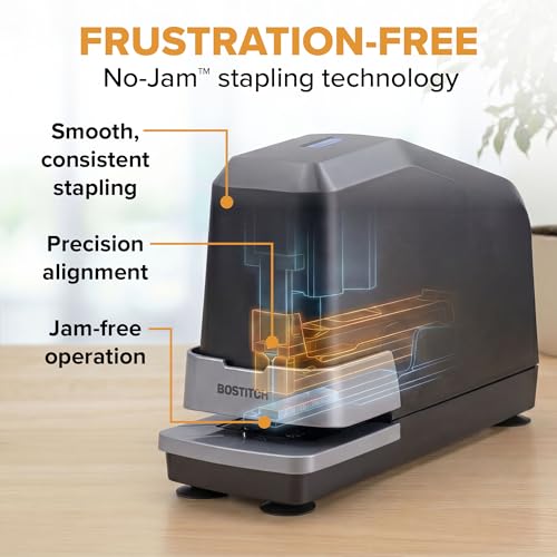 Bostitch Heavy Duty Electric Stapler 45-Sheet Capacity, 1-Pack, No-Jam, Fast Stapling