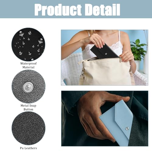 4 Pcs Leather Cash Envelope Wallets Set - PU Money Purses for Budgeting, KHRYPTXH