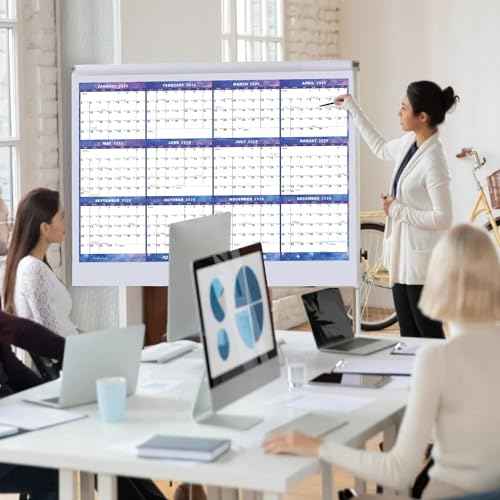 32" x 48" 2026 Wall Calendar Dry Erase - Large Starry Sky Calendar Wet & Dry Erasable Laminated 12 Month Annual Yearly Planner, Reversible, Horizontal/Vertical (2026 Wall Calendar)
