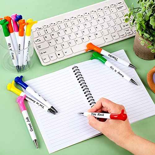 Woanger Inspirational Quotes Thumbs up Pens Thank You Gifts Bulk Employee Appreciation Motivational Ballpoint Pen for Appreciation Back to School Gift Student Teacher Nurse Coworker(180 Pieces)