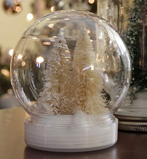 Creative Hobbies DIY Snow Globe - 5 Inch Clear Plastic with Screw Off Cap | Ideal for Custom Crafts